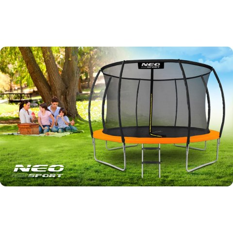 TRAMPOLINA OGRODOWA PROFILOWANA 12FT/374CM Z SIATKĄ WEWNĘTRZNĄ NEO-SPORT