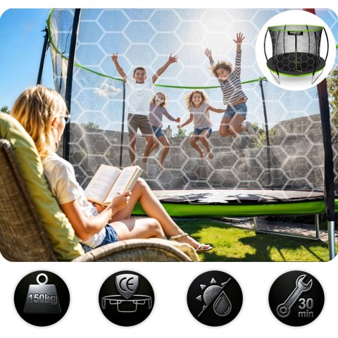 TRAMPOLINA OGRODOWA PROFILOWANA 8FT/252CM Z SIATKĄ WEWNĘTRZNĄ NEO-SPORT