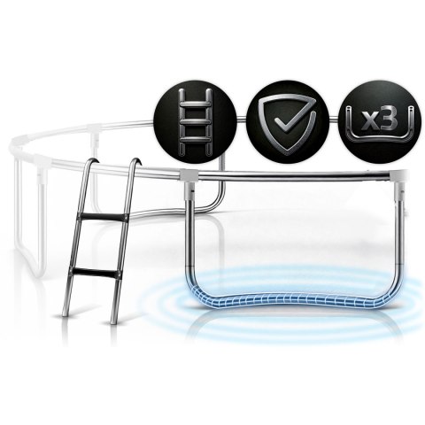 TRAMPOLINA OGRODOWA PROFILOWANA 8FT/252CM Z SIATKĄ WEWNĘTRZNĄ NEO-SPORT