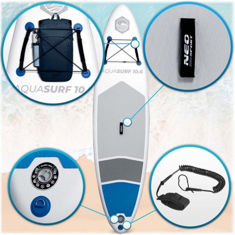 DESKA SUP AQUASURF 320 X 84 X 15 CM NEO-SPORT 170200