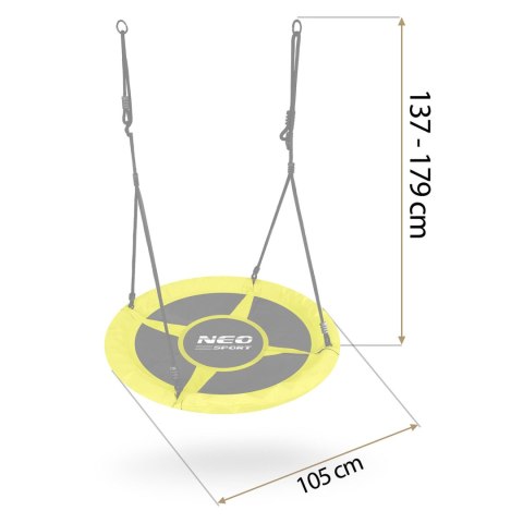 HUŚTAWKA BOCIANIE GNIAZDO NEO-SPORT SWINGO 100 CM