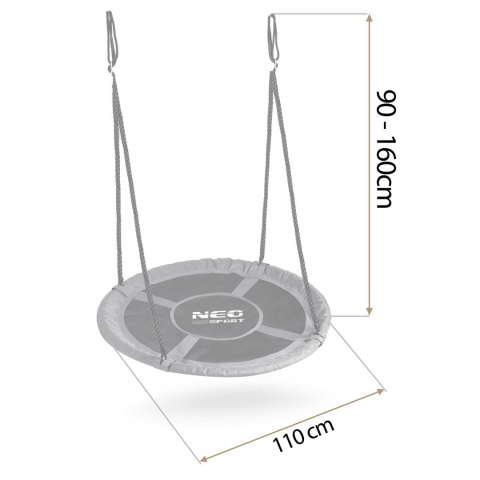 HUŚTAWKA BOCIANIE GNIAZDO NEO-SPORT SWINGO 110 CM