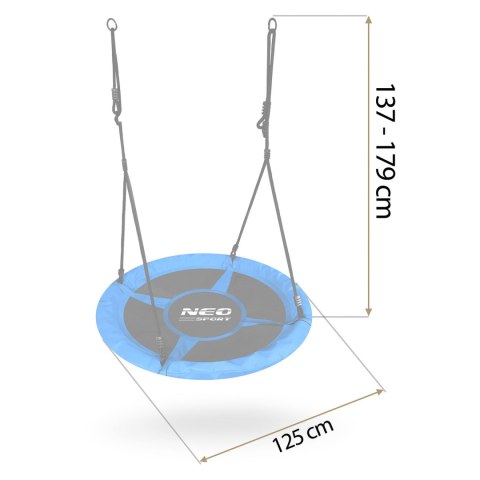 HUŚTAWKA BOCIANIE GNIAZDO NEO-SPORT SWINGO 120 CM