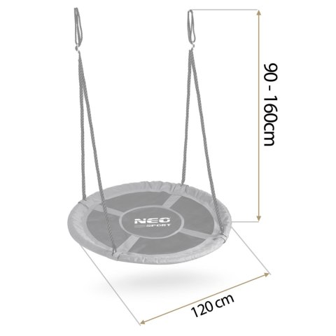 HUŚTAWKA BOCIANIE GNIAZDO NEO-SPORT SWINGO 120 CM