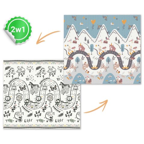 MATA PIANKOWA EDUKACYJNA SKŁADANA 200 X 180 X 1 CM NUKIDO NK-340