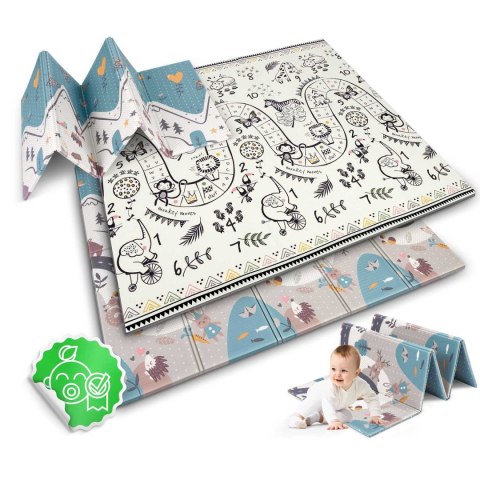 MATA PIANKOWA EDUKACYJNA SKŁADANA 200 X 180 X 1 CM NUKIDO NK-340