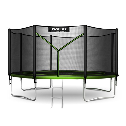 TRAMPOLINA OGRODOWA 12FT/374CM Z SIATKĄ ZEWNĘTRZNĄ I DRABINKĄ NEO-SPORT