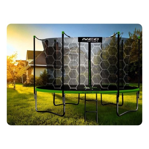 TRAMPOLINA OGRODOWA 13FT/404CM Z SIATKĄ WEWNĘTRZNĄ I DRABINKĄ NEO-SPORT