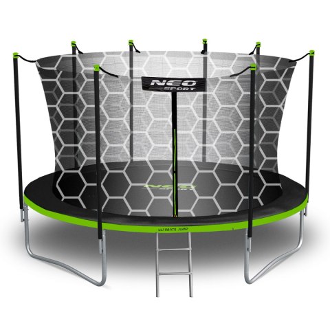 TRAMPOLINA OGRODOWA 13FT/404CM Z SIATKĄ WEWNĘTRZNĄ I DRABINKĄ NEO-SPORT