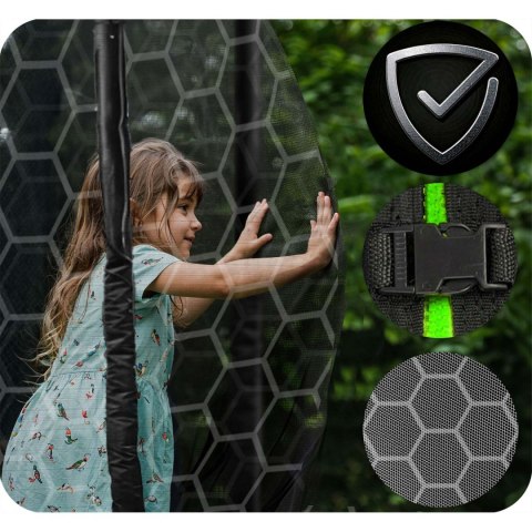 TRAMPOLINA OGRODOWA 15FT/465CM Z SIATKĄ WEWNĘTRZNĄ I DRABINKĄ NEO-SPORT