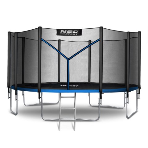 TRAMPOLINA OGRODOWA 15FT/465CM Z SIATKĄ ZEWNĘTRZNĄ I DRABINKĄ NEO-SPORT