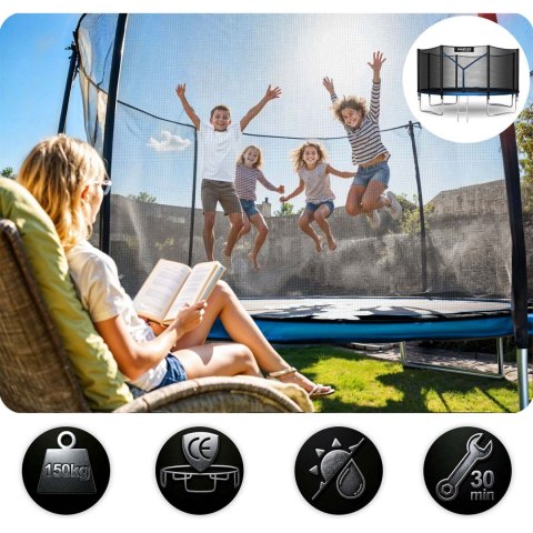 TRAMPOLINA OGRODOWA 15FT/465CM Z SIATKĄ ZEWNĘTRZNĄ I DRABINKĄ NEO-SPORT