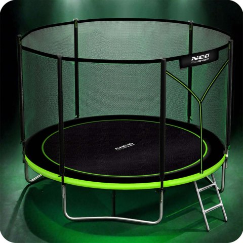 TRAMPOLINA OGRODOWA 8FT/252CM Z SIATKĄ ZEWNĘTRZNĄ I DRABINKĄ NEO-SPORT
