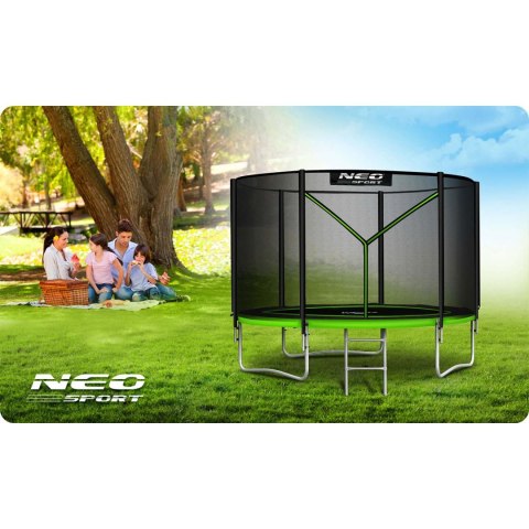 TRAMPOLINA OGRODOWA 8FT/252CM Z SIATKĄ ZEWNĘTRZNĄ I DRABINKĄ NEO-SPORT