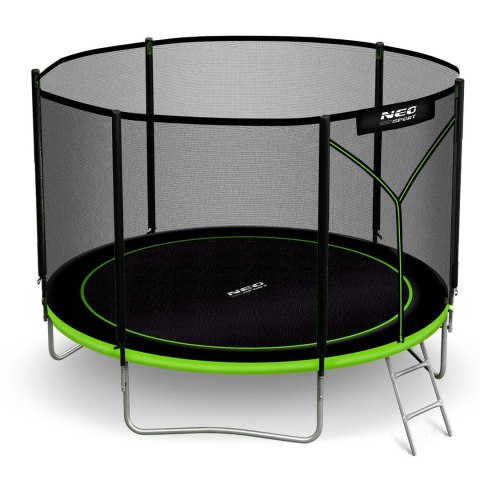 TRAMPOLINA OGRODOWA 8FT/252CM Z SIATKĄ ZEWNĘTRZNĄ I DRABINKĄ NEO-SPORT