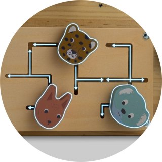 DREWNIANA TABLICA SENSORYCZNA NK-859 NUKIDO