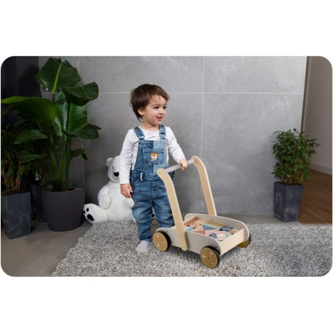 DREWNIANY CHODZIK PCHACZ Z KLOCKAMI NK-856 NUKIDO