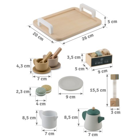 DREWNIANY ZESTAW DO HERBATY NK-864 NUKIDO