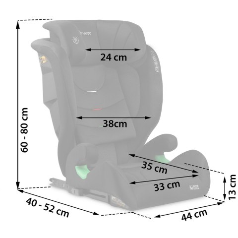 FOTELIK SAMOCHODOWY NUKIDO LOUIS SOFT CZARNY 15-36 KG ISOFIX