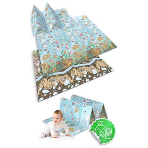 MATA PIANKOWA EDUKACYJNA SKŁADANA 200 X 180 X 1 CM NUKIDO NK-340 OCEAN-ZIEMIA