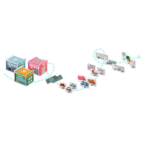 MATA PIANKOWA PUZZLE 120X120CM + PIANKOWE FIGURKI NUKIDO TOWN
