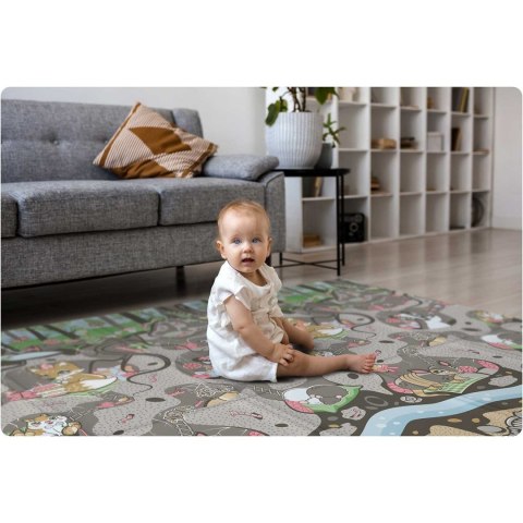 MATA PIANKOWA SKŁADANA 200 X 180 X 1 CM NUKIDO NK-340 ZIEMIA-POCIĄG
