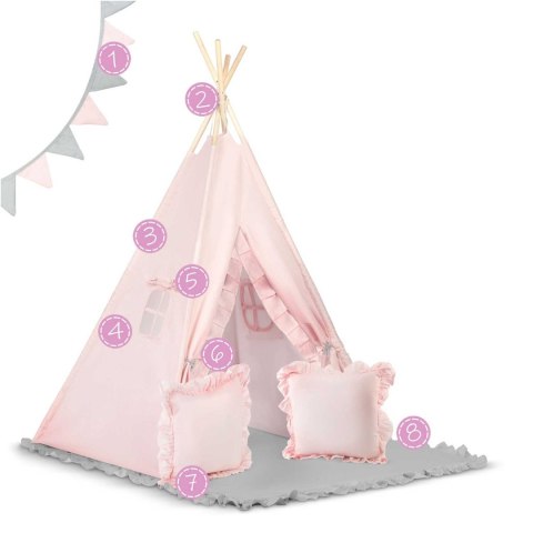 NAMIOT TIPI DLA DZIECI NK-406 NUKIDO - JASNO RÓŻOWY