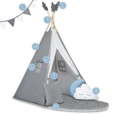 NAMIOT TIPI DLA DZIECI NK-406 NUKIDO - SZARY