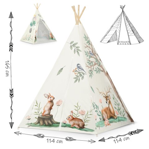 NAMIOT TIPI DLA DZIECI NUKIDO - BEŻOWE