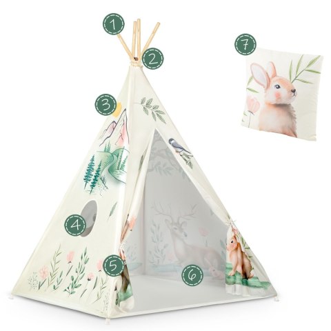 NAMIOT TIPI DLA DZIECI NUKIDO - BEŻOWE