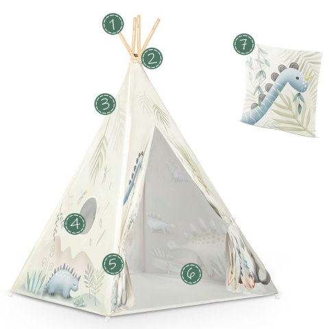 NAMIOT TIPI DLA DZIECI NUKIDO - DINOZAURY NAMIOT TIPI DLA DZIECI NUKIDO - DINOZAURY