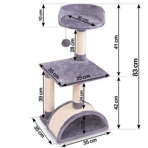 DRAPAK DLA KOTA 83 CM DR-255 PETHAUS Z MYSZKĄ DRAPAK DLA KOTA 83 CM DR-255 PETHAUS Z MYSZKĄ