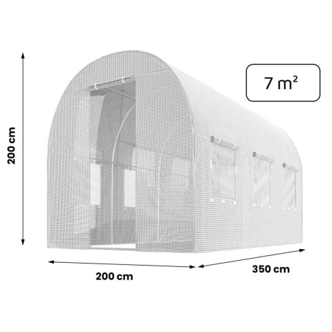 FOLIA NA TUNEL OGRODOWY 2X3,5M (7M2) BIAŁY PLONOS