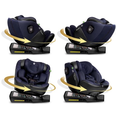 FOTELIK SAMOCHODOWY NUKIDO AERO LINE CZARNO-GRANATOWY 0-36 KG ISOFIX