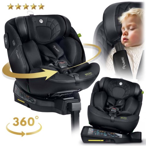 FOTELIK SAMOCHODOWY NUKIDO AERO LINE CZARNY 0-36 KG ISOFIX