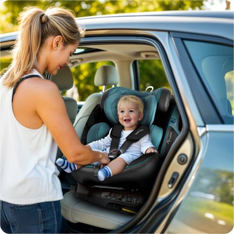 FOTELIK SAMOCHODOWY NUKIDO PRESTIGE LINE CZARNO-NIEBIESKI 0-36 KG ISOFIX