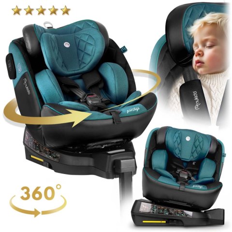 FOTELIK SAMOCHODOWY NUKIDO PRESTIGE LINE CZARNO-NIEBIESKI 0-36 KG ISOFIX
