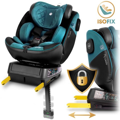 FOTELIK SAMOCHODOWY NUKIDO PRESTIGE LINE CZARNO-NIEBIESKI 0-36 KG ISOFIX