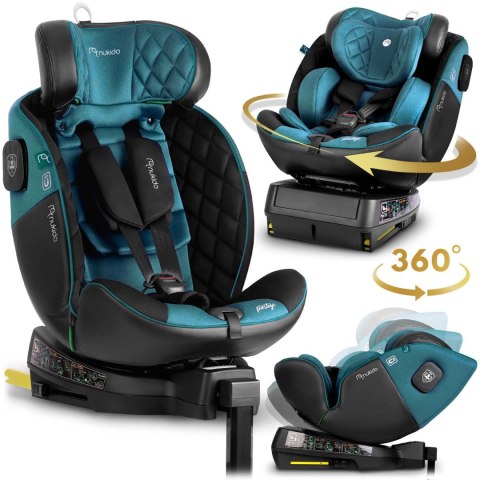 FOTELIK SAMOCHODOWY NUKIDO PRESTIGE LINE CZARNO-NIEBIESKI 0-36 KG ISOFIX