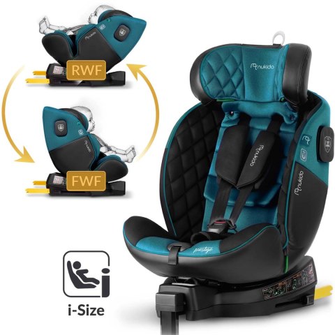 FOTELIK SAMOCHODOWY NUKIDO PRESTIGE LINE CZARNO-NIEBIESKI 0-36 KG ISOFIX