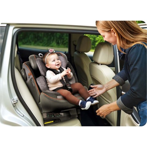 FOTELIK SAMOCHODOWY NUKIDO PRESTIGE LINE CZARNO-SZARY 0-36 KG ISOFIX