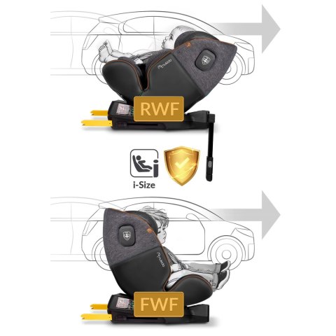 FOTELIK SAMOCHODOWY NUKIDO PRESTIGE LINE CZARNO-SZARY 0-36 KG ISOFIX