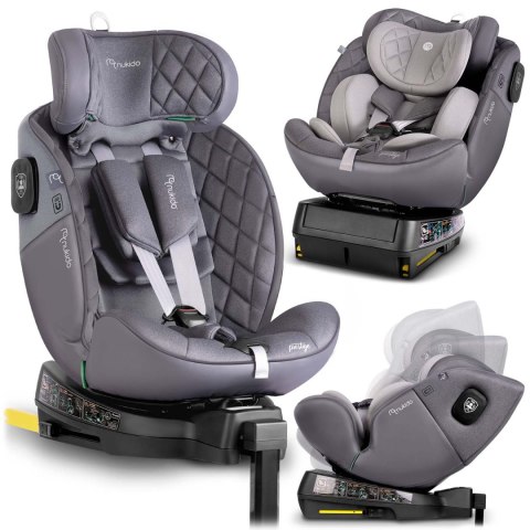 FOTELIK SAMOCHODOWY NUKIDO PRESTIGE LINE SZARY 0-36 KG ISOFIX