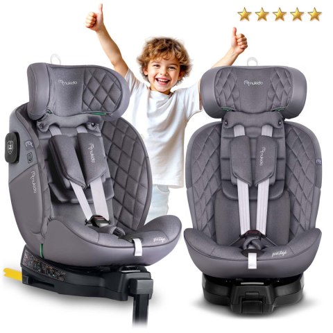 FOTELIK SAMOCHODOWY NUKIDO PRESTIGE LINE SZARY 0-36 KG ISOFIX
