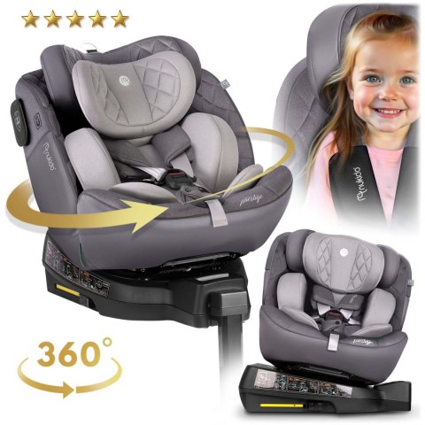 FOTELIK SAMOCHODOWY NUKIDO PRESTIGE LINE SZARY 0-36 KG ISOFIX