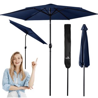 PARASOL OGRODOWY SKŁADANY 6 SEGMENTOWY 300 CM Z POKROWCEM PLONOS PL-884