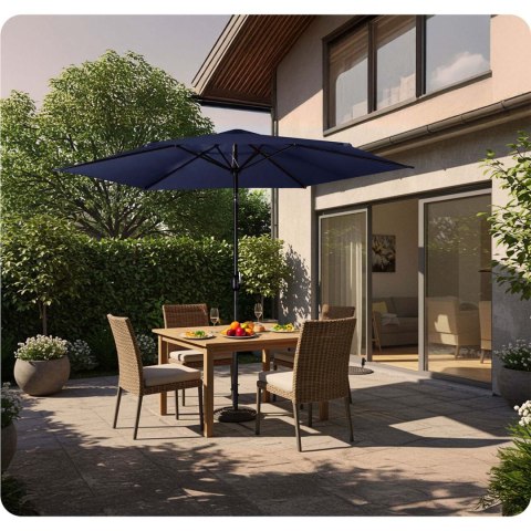 PARASOL OGRODOWY SKŁADANY 6 SEGMENTOWY 300 CM Z POKROWCEM PLONOS PL-884