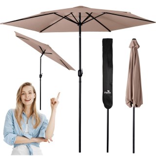 PARASOL OGRODOWY SKŁADANY 6 SEGMENTOWY 300 CM Z POKROWCEM PLONOS PL-884
