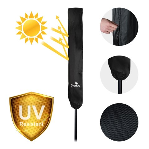 PARASOL OGRODOWY SKŁADANY 6 SEGMENTOWY 300 CM Z POKROWCEM PLONOS PL-884