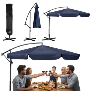 PARASOL OGRODOWY SKŁADANY 6 SEGMENTOWY 350 CM Z POKROWCEM PLONOS PL-880